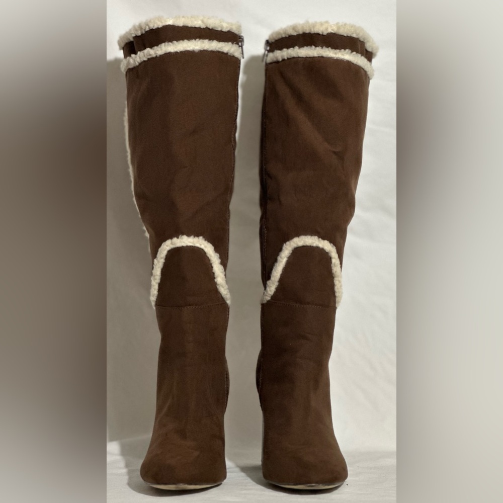 JustFab Rainsford Sherpa Trim Tall Boot